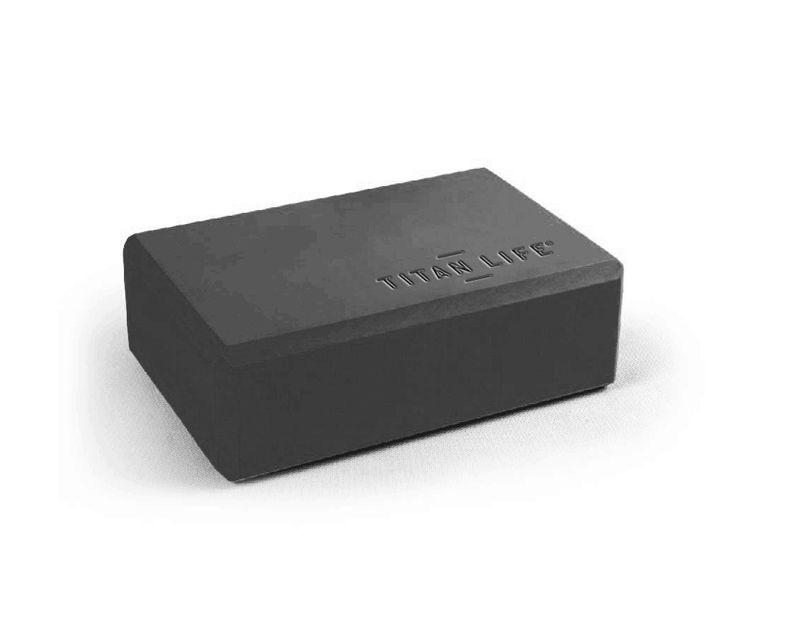 TITAN LIFE Pro yogablok i sort EVA-skum