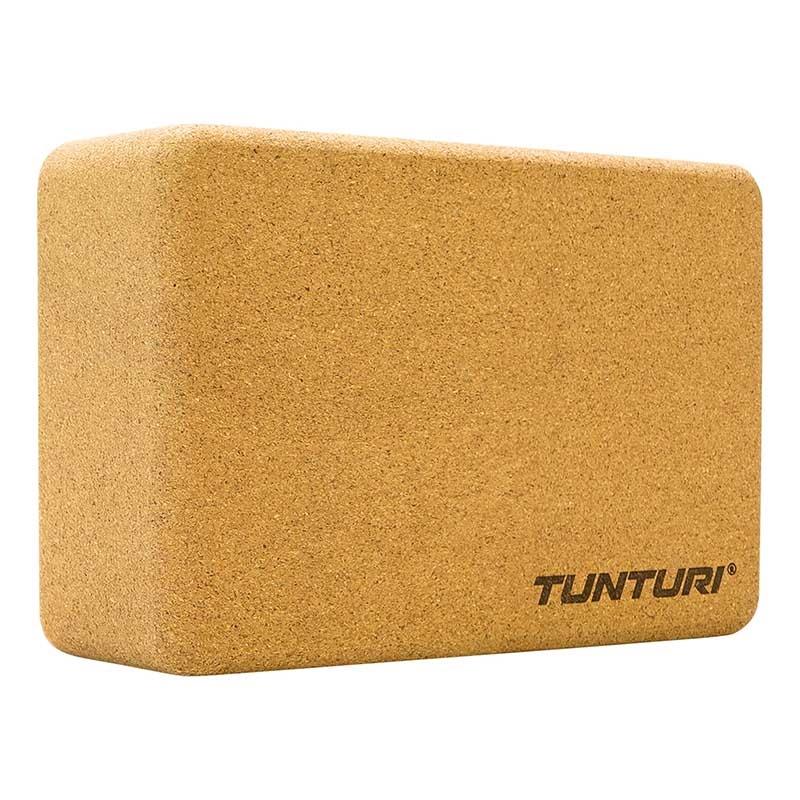Tunturi yogablok i naturkork på gulv