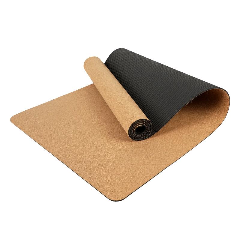 Yogamåtte med korkoverflade på 4 mm