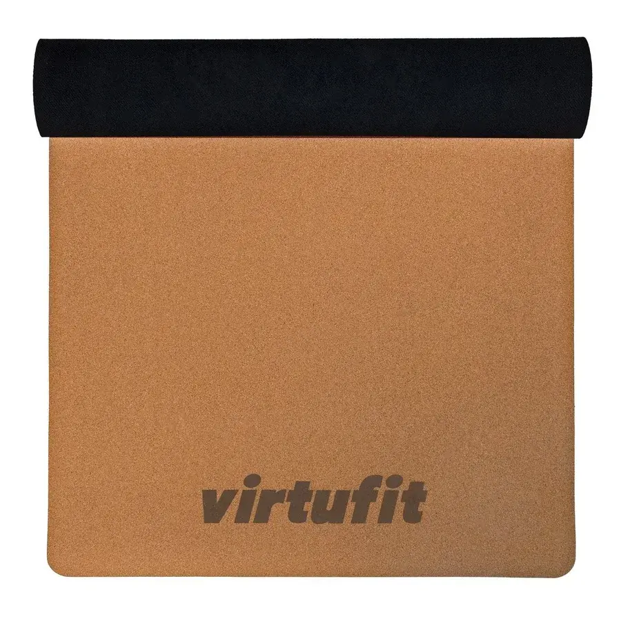 VirtuFit premium yogamåtte i naturkork med skridsikker gummiunderside